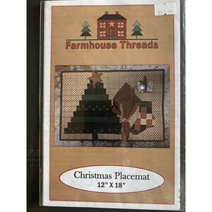 PATTERN ~ Christmas Placemat Pattern by Farmhouse Threads
